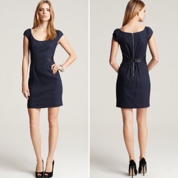 Rebecca Taylor Dresses & Skirts - Rebecca Taylor Lamb Leather & Linen Corset Dress